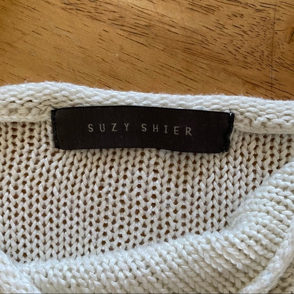 Brown and White Suzy Shier Sweater Size S - Picture 8 of 8